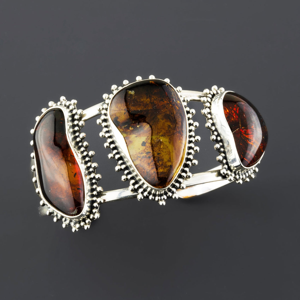 large amber cuff bracelet