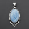 large blue lace agate pendant