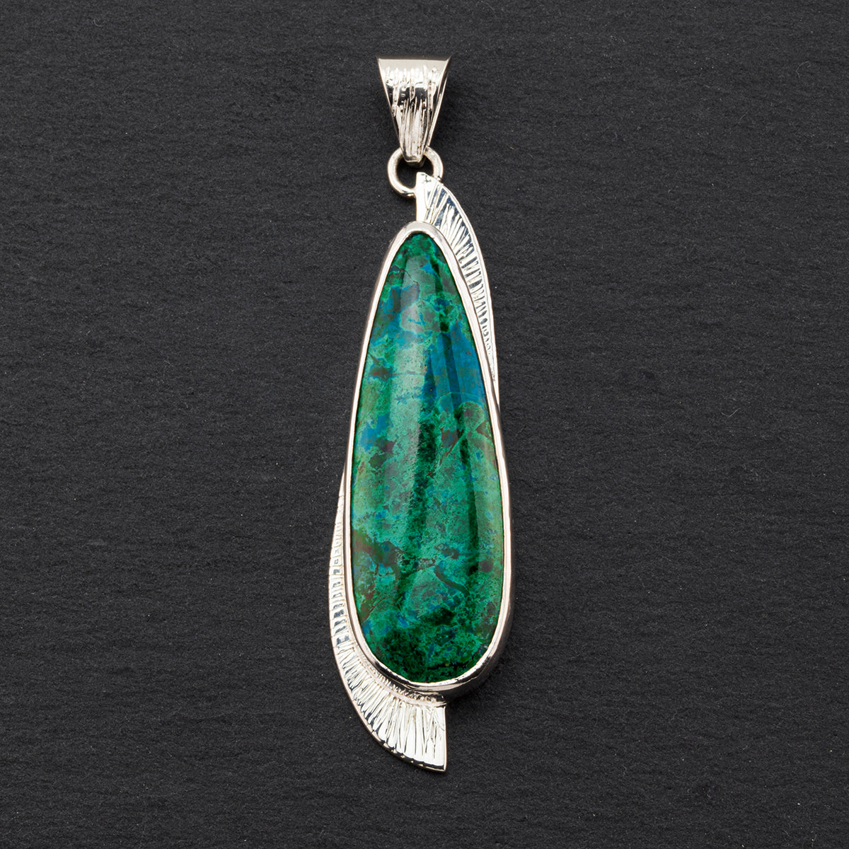 large chrysocolla pendant