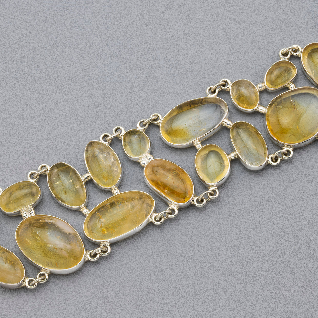 large citrine sterling silver bracelet