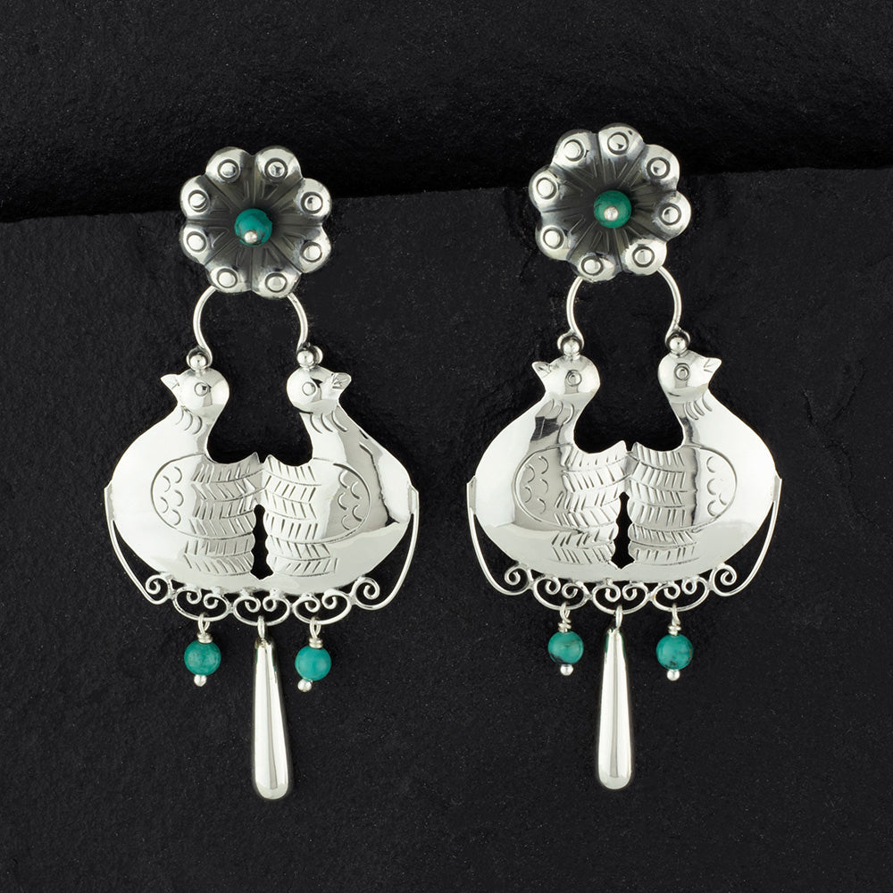 large Frida Kahlo style earrings