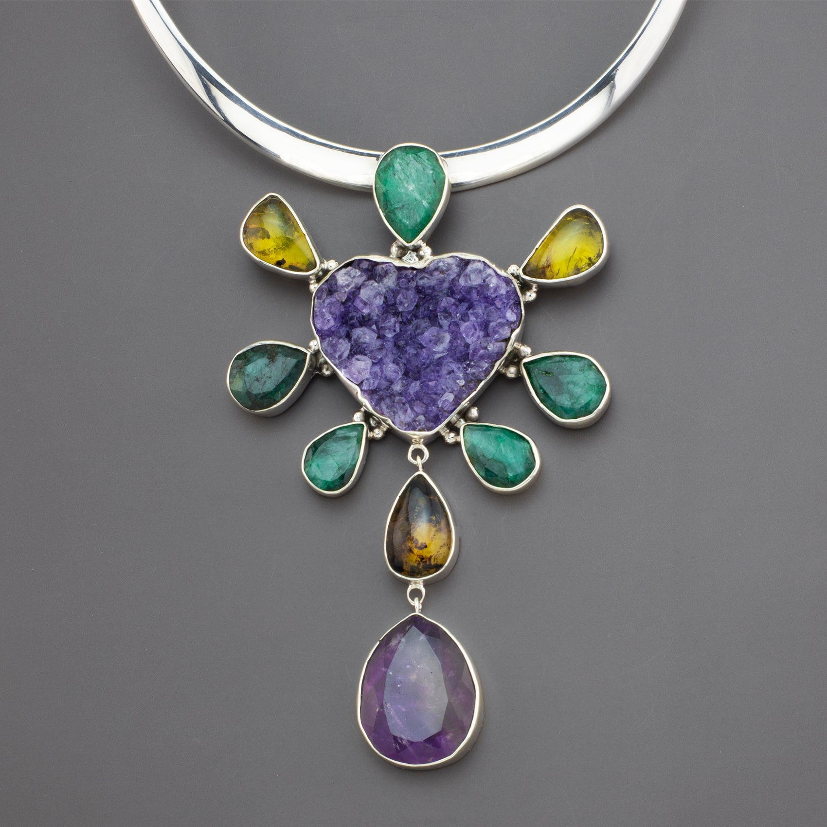 La Reina del Sol Large Gemstone Pendant
