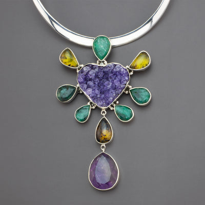 La Reina del Sol Large Gemstone Pendant