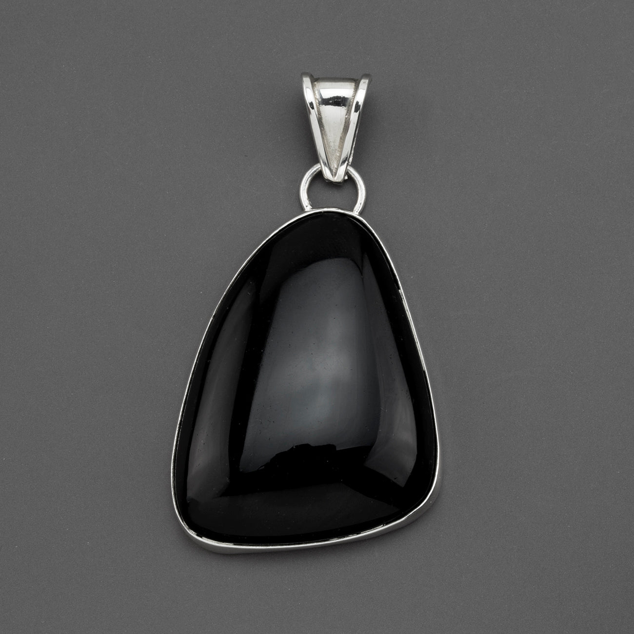 large irregular black onyx pendant