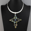 large labradorite cross pendant