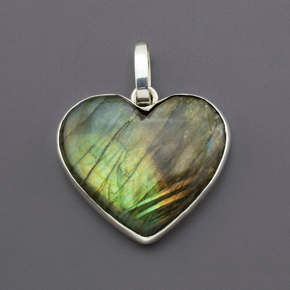 large labradorite heart pendant