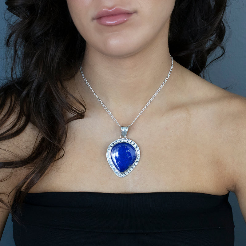 large genuine lapis lazuli pendant 