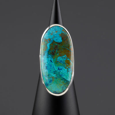 large long chrysocolla ring