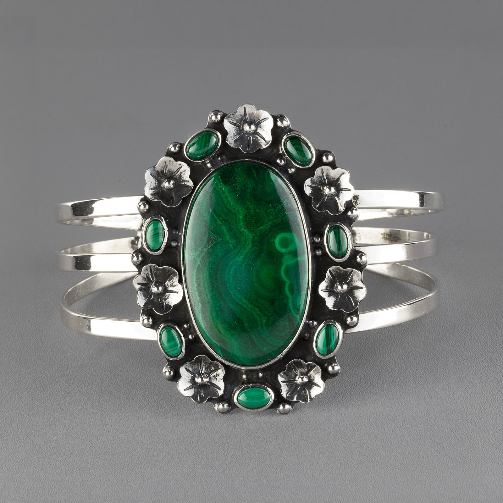 Malachite Garden Cuff Bracelet
