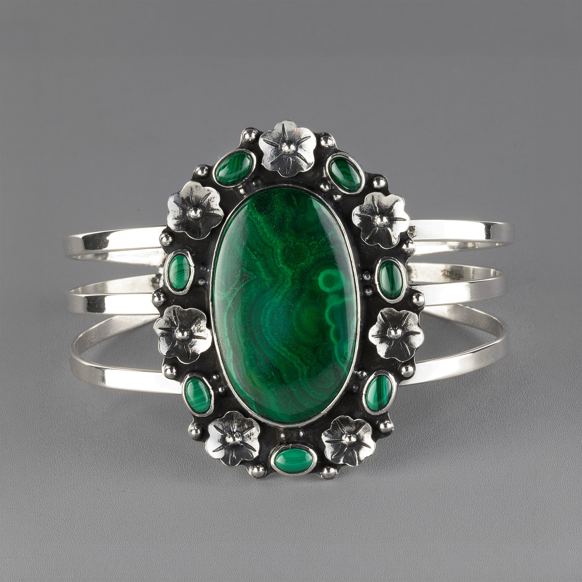 Malachite Garden Cuff Bracelet