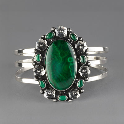Malachite Garden Cuff Bracelet