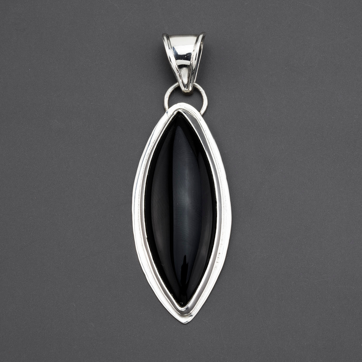 large marquise onyx pendant