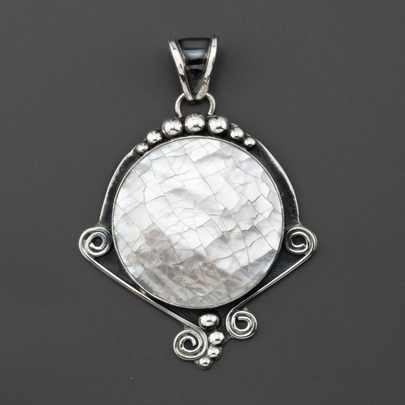 large mother of pearl pendant