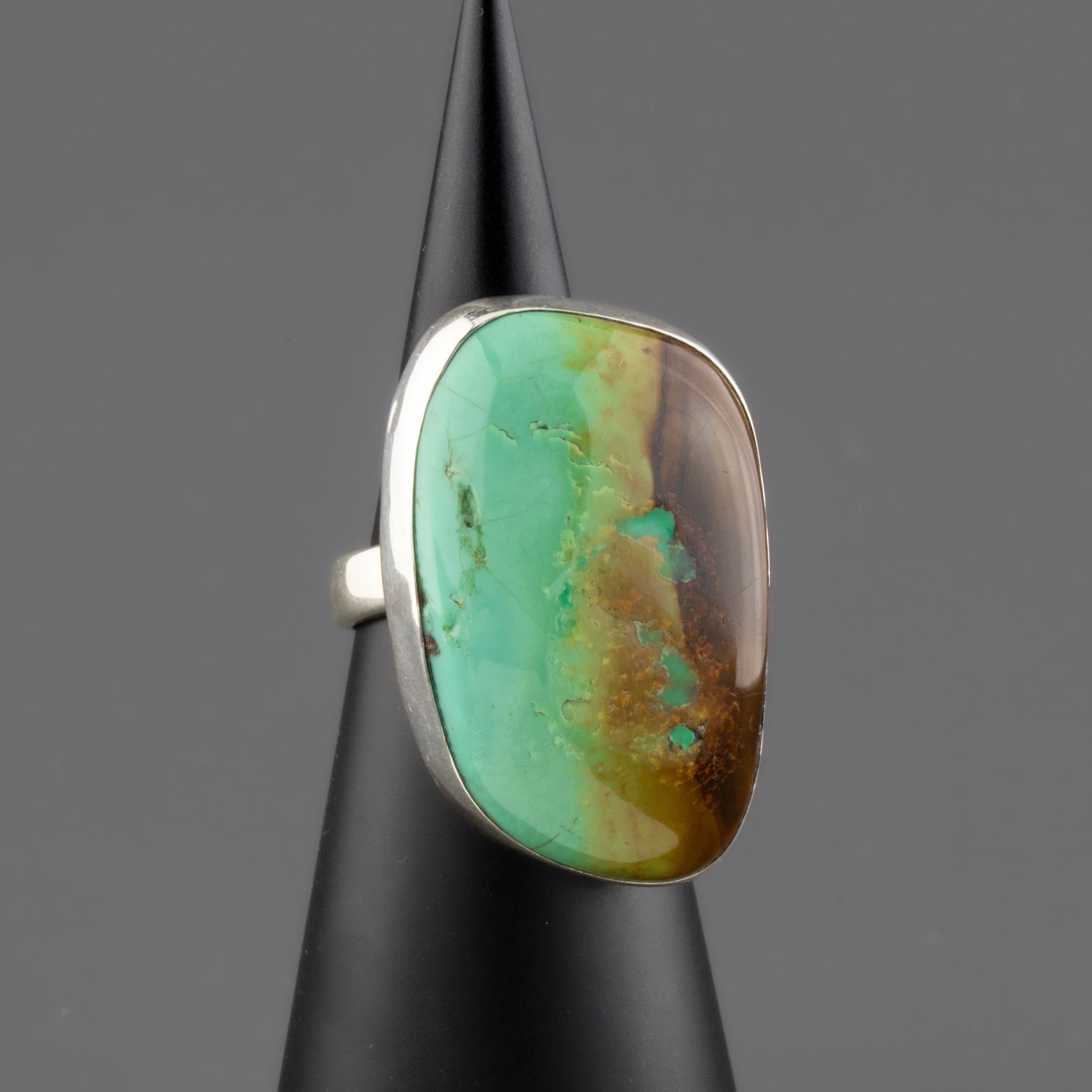 large natural turquoise ring