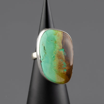 large natural turquoise ring