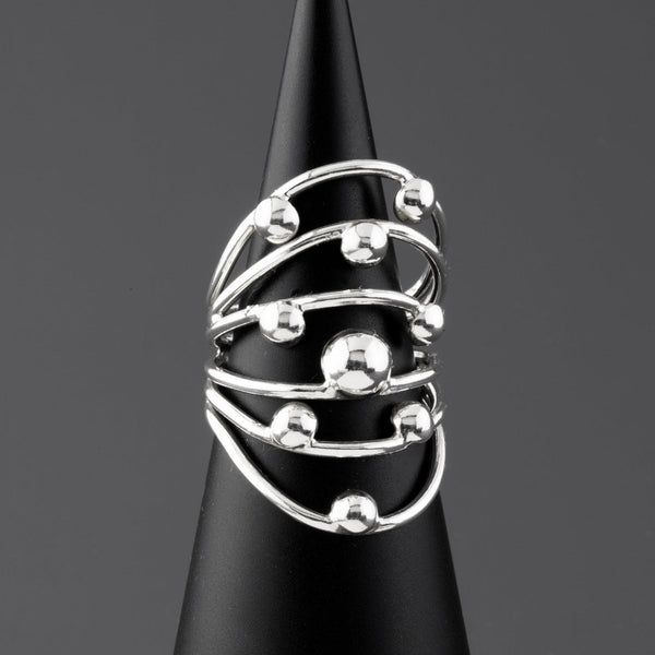 Large Sculptural Sterling Silver Statement Ring - Reveka Rose