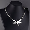 large sterling silver dragonfly necklace