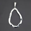 large sterling silver fluid frame pendant