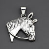 large sterling silver horse pendant