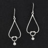 large sterling silver knot dangle earrings
