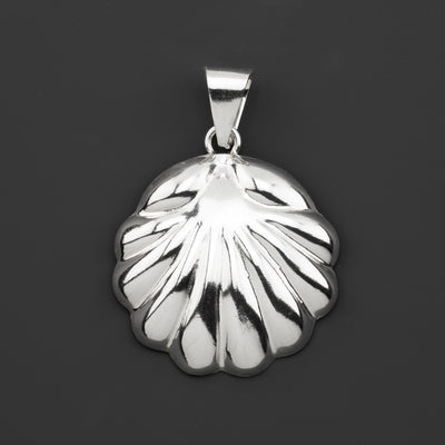 large sterling silver seashell pendant