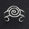 large sterling silver spiral cuff bracelet