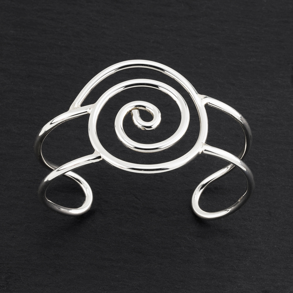 Silver spiral bracelet deals