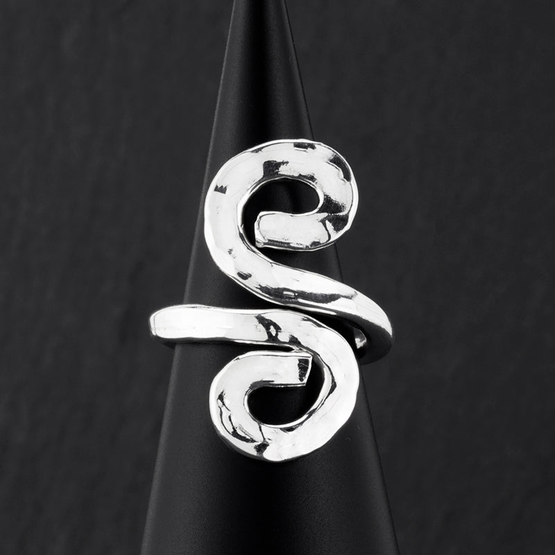 large sterling silver spiral ring