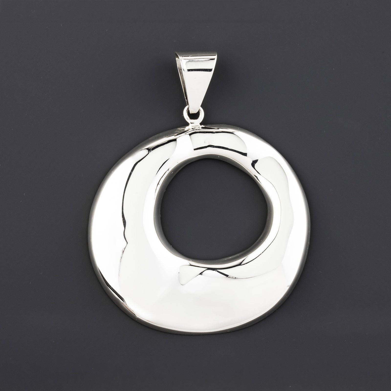 large sterling silver statement pendant