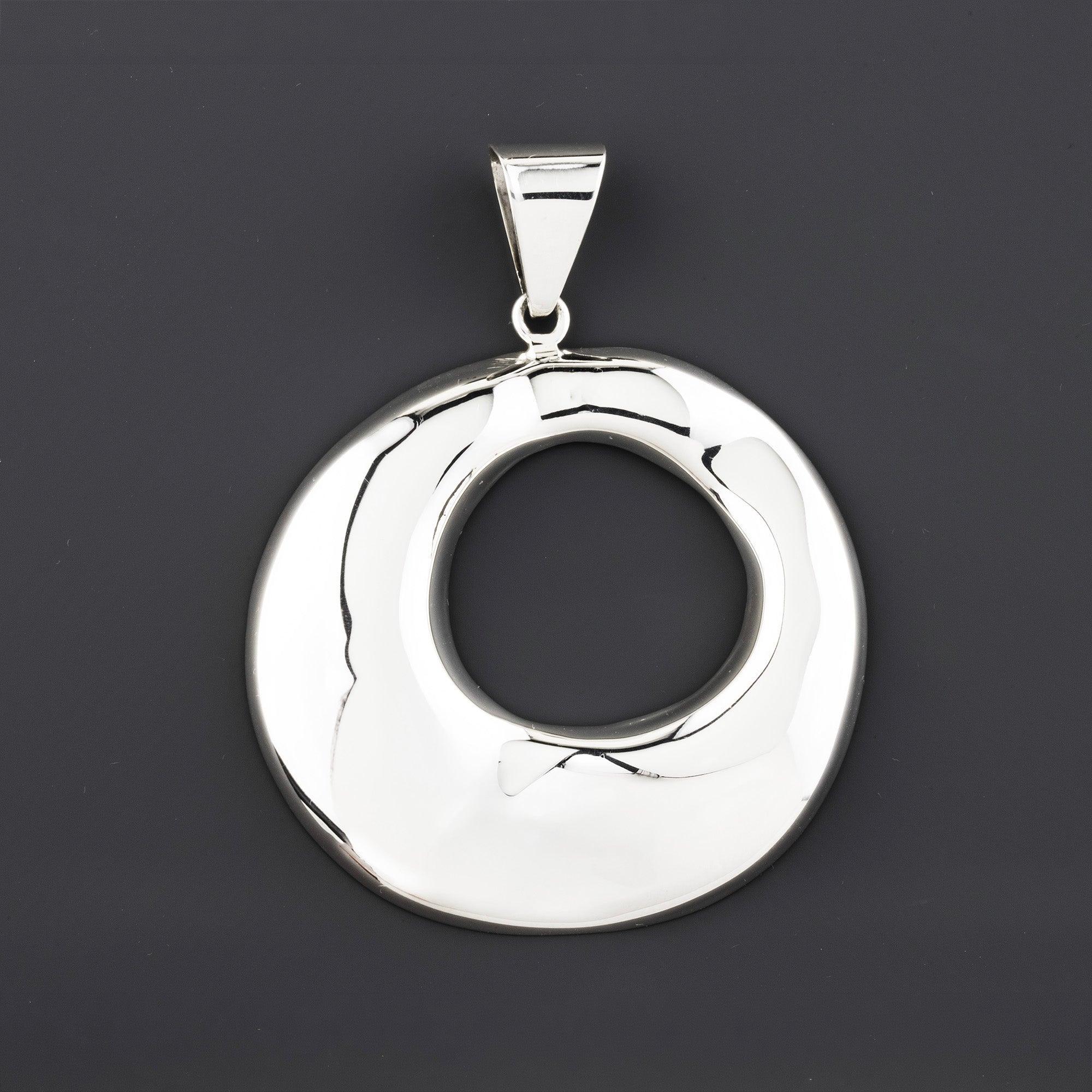 large sterling silver statement pendant
