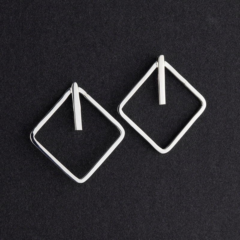large sterling silver stud earrings
