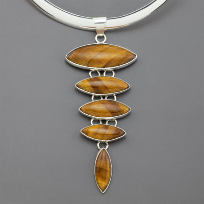 large tiger eye pendant