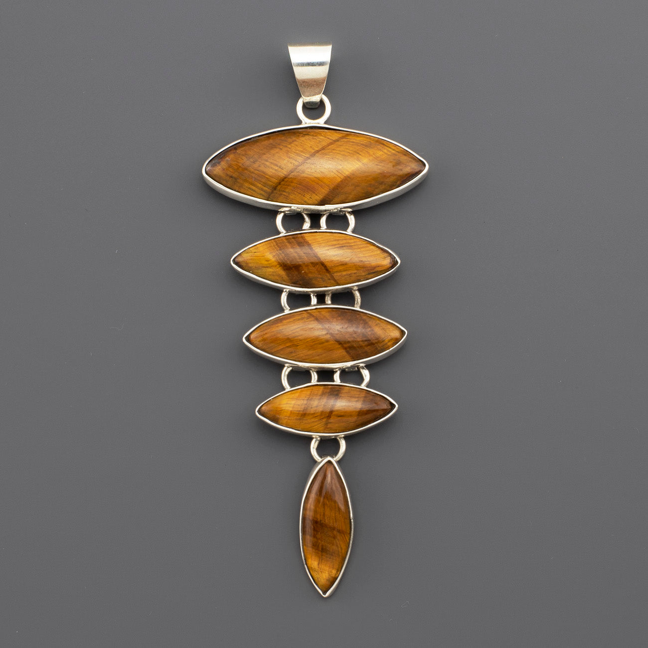 large tigers eye pendant
