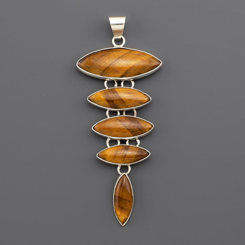 large tigers eye pendant