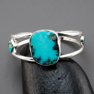large turquoise stone cuff bracelet