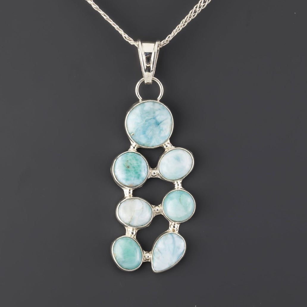 larimar multi stone pendant