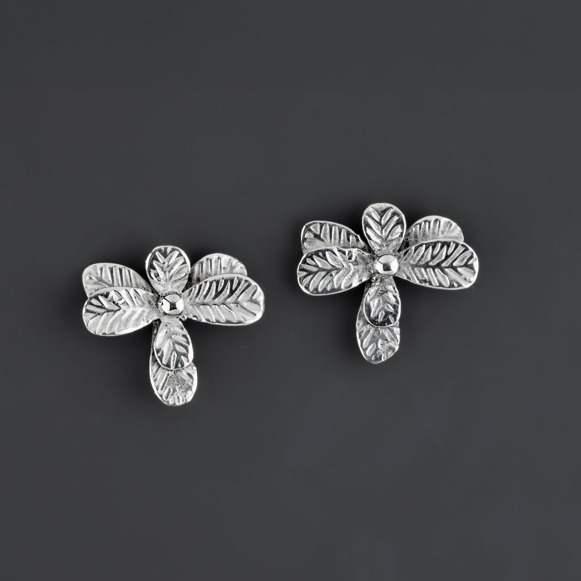 Fern Sterling Silver Stud Earrings