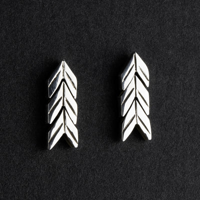 Sterling Silver Leaf Necklace, Earrings, Bracelet Set