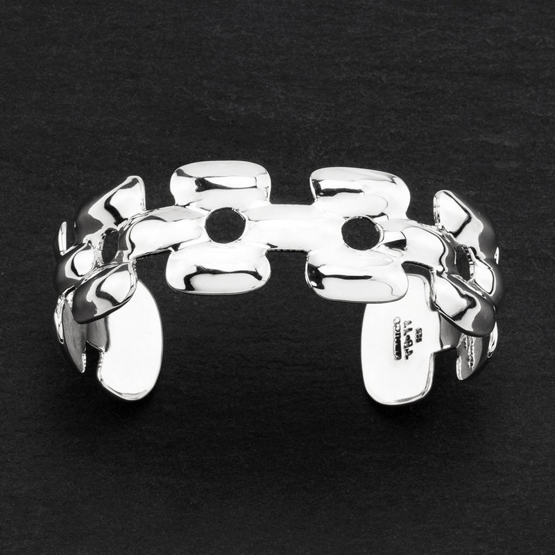 linked allure sterling silver cuff bracelet