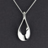 liquid curve sterling silver pendant