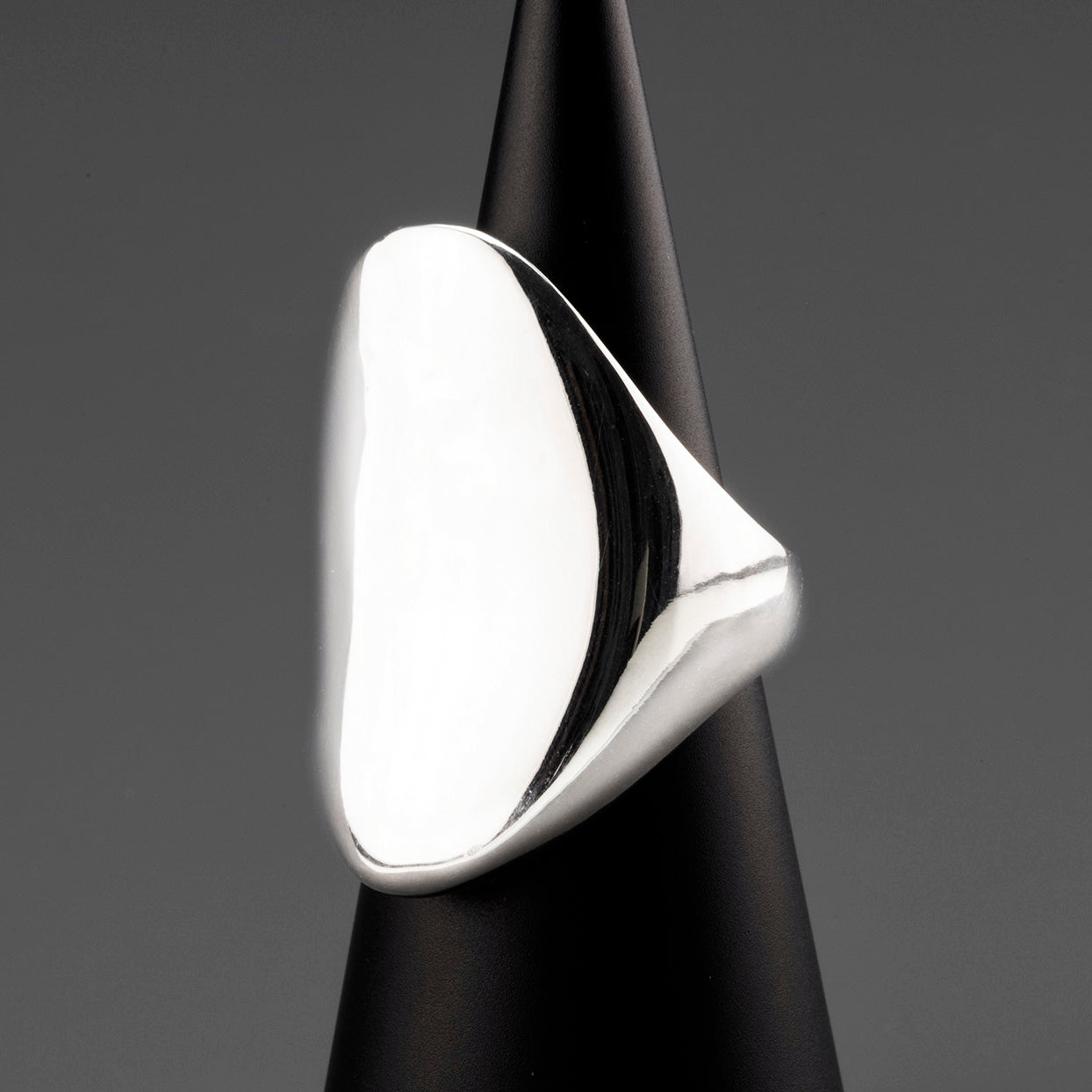 liquid luxe chunky silver ring