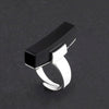 long black onyx statement ring