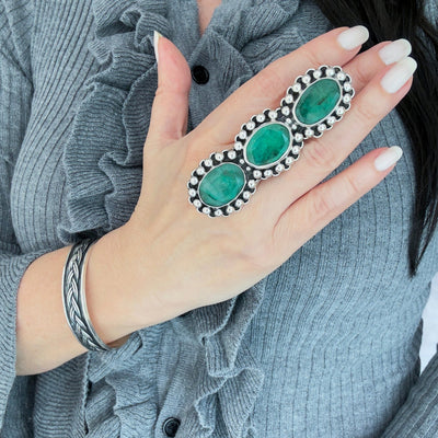 Reina Triple Emerald Statement Ring