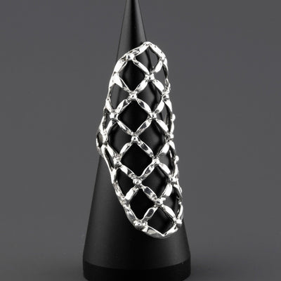 long sterling silver ring