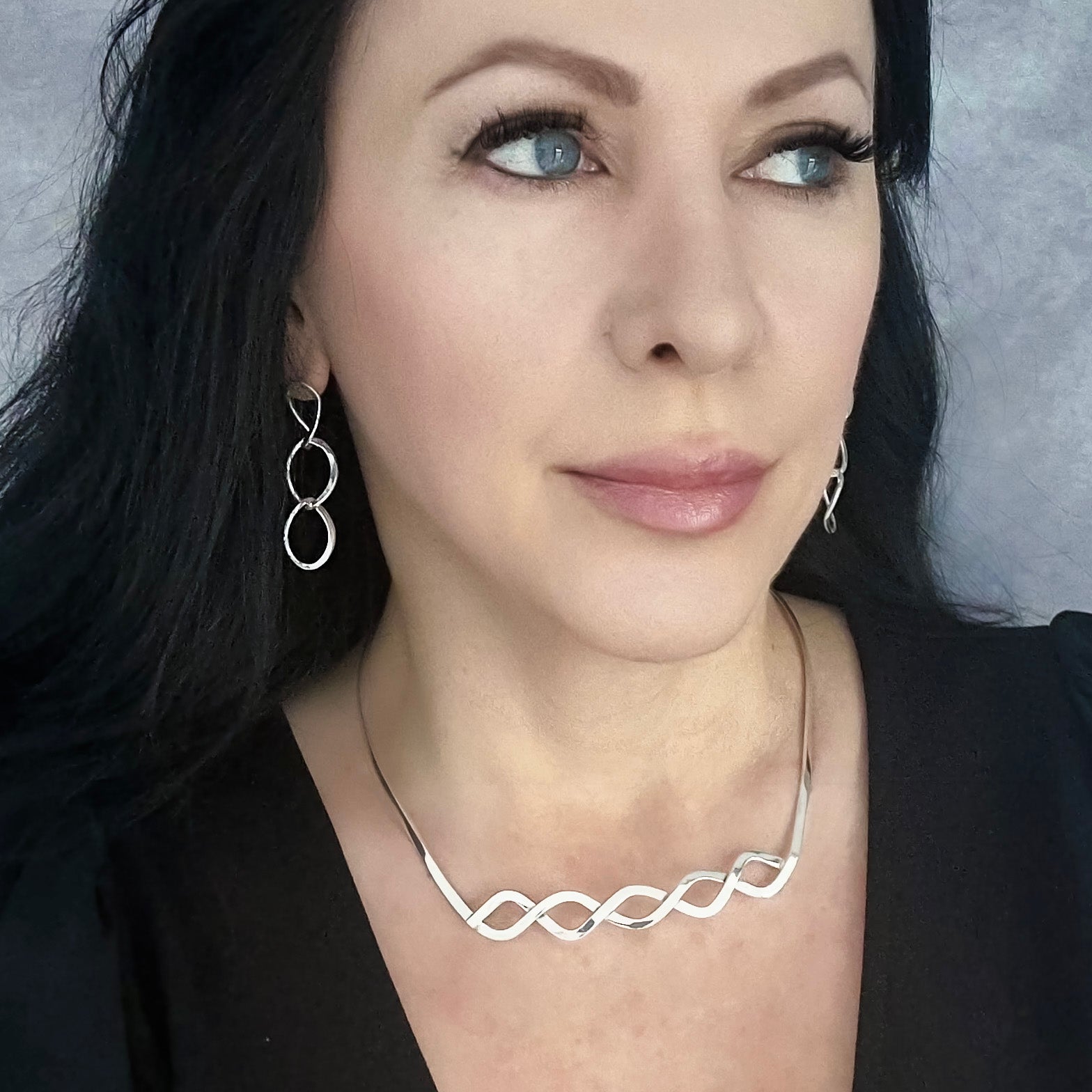 Twist of Fate Sterling Silver Choker Necklace