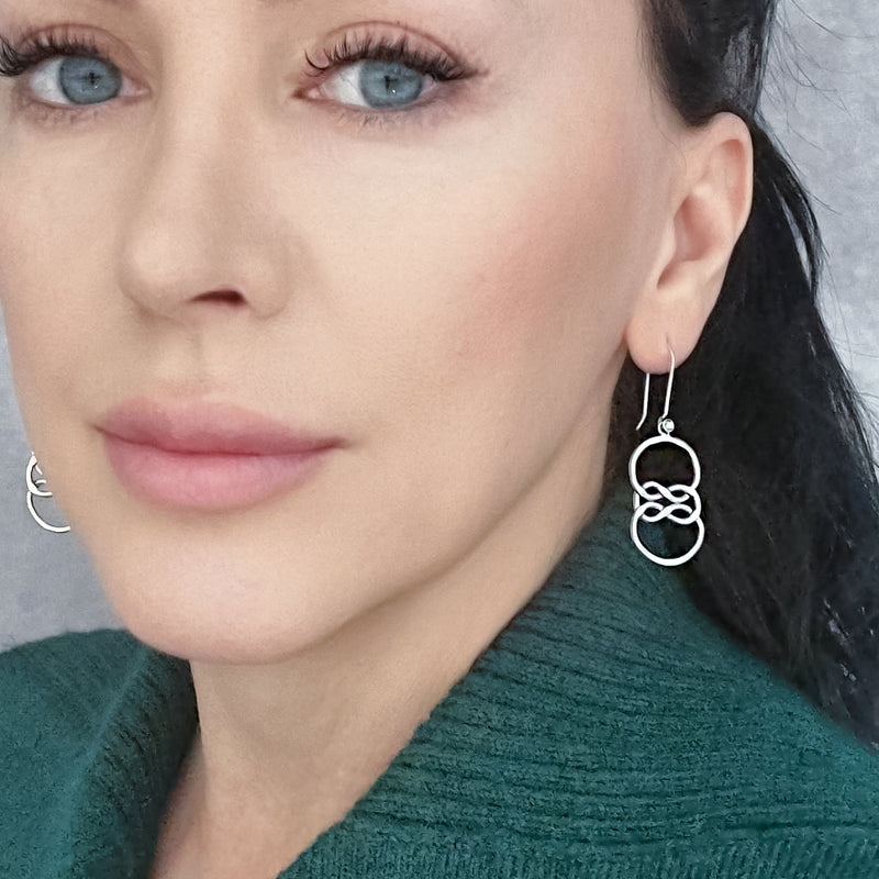 loop de loop sterling silver drop earrings