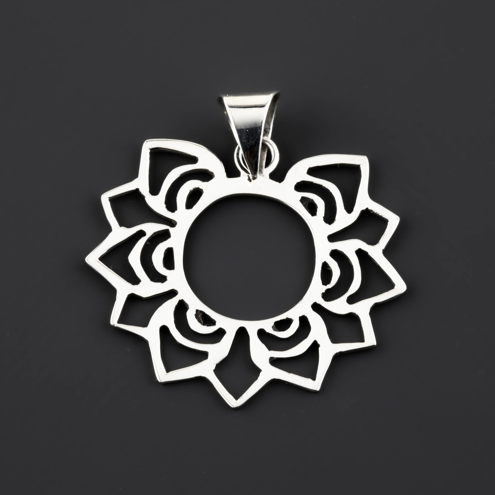 lotus sterling silver pendant