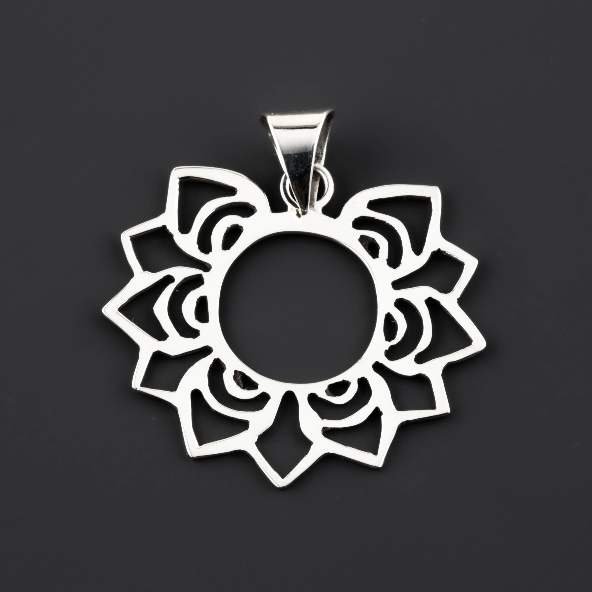 lotus sterling silver pendant