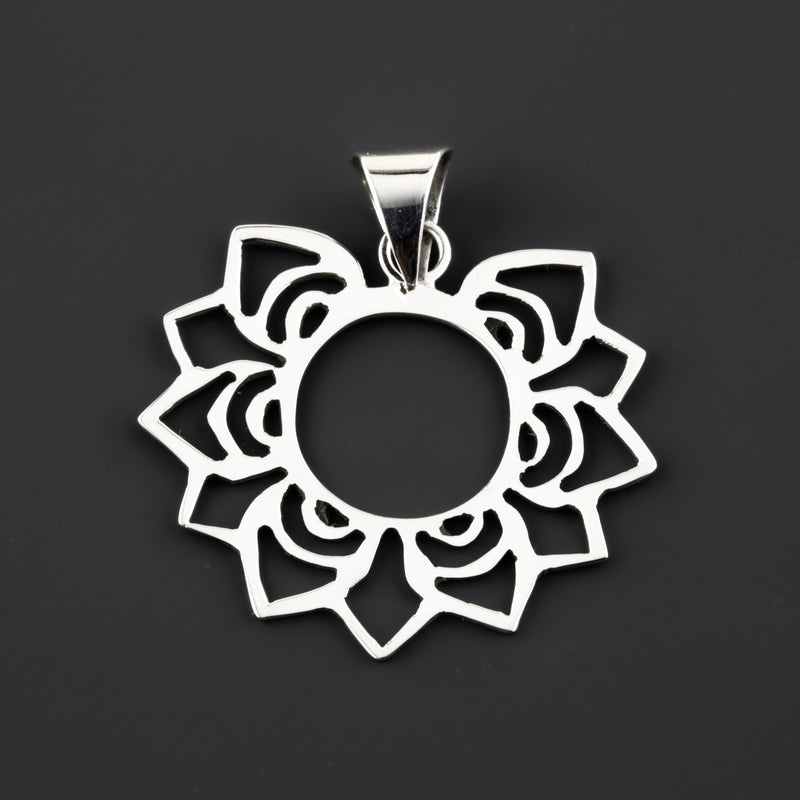 lotus sterling silver pendant