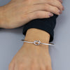 Sterling Silver Love Knot Bangle Bracelet